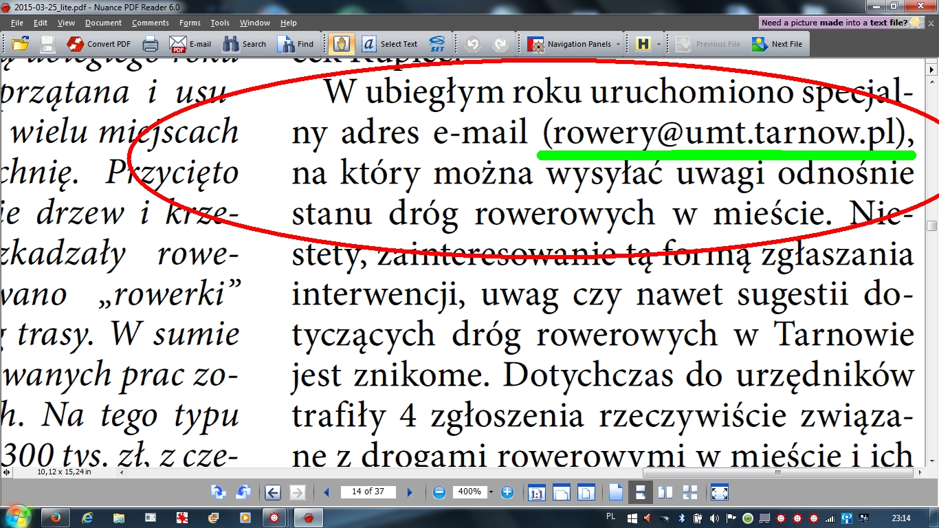 Fragment tekstu pochodzi z tygodnika &quot;TEMI&quot; z 25.03.2015  http://www.temi.pl/archiwum/rok-2015?start=27